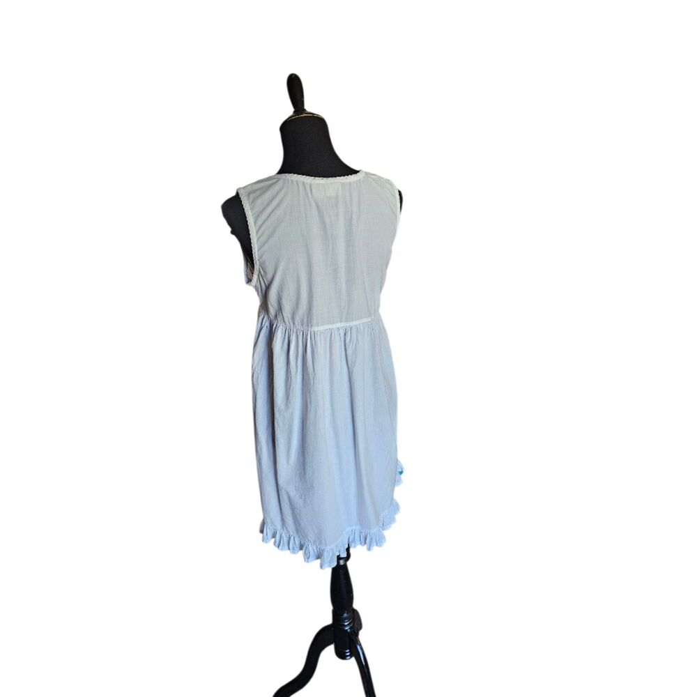 Gilligan O’Malley White Cotton Embroidered Nightgown Cottagecore Prairie Nightie - Picture 5 of 8